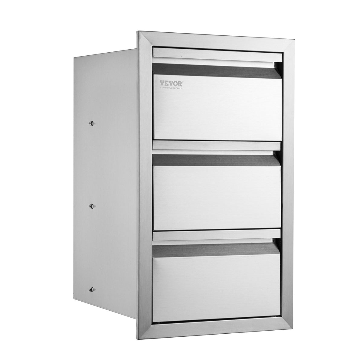 VEVOR Outdoor Kitchen Triple Drawers, 15 in Wide, Stainless Steel — view 9