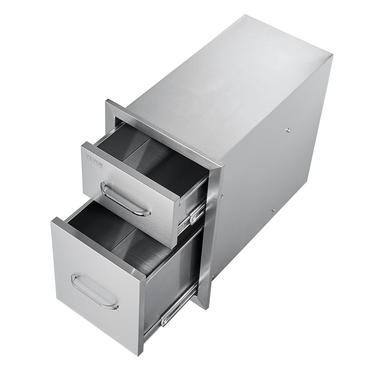 VEVOR Outdoor Kitchen Double Drawers, 13 in Wide, Stainless Steel — view 10