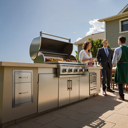 VEVOR Outdoor Kitchen Double Drawers, 13 in Wide, Stainless Steel — view 8