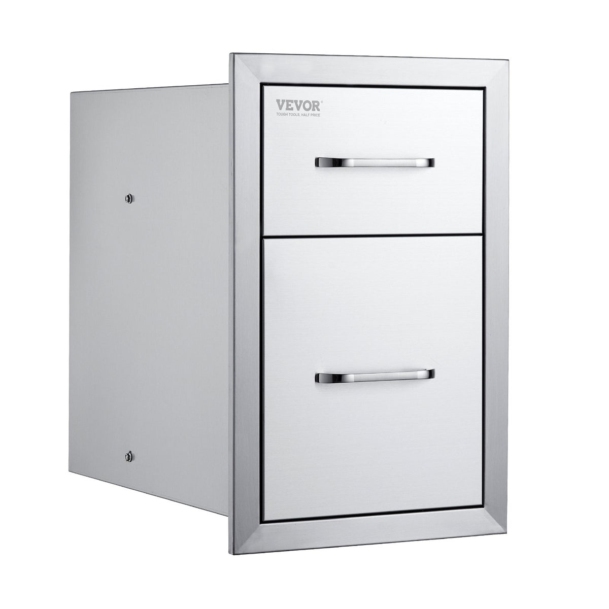 VEVOR Outdoor Kitchen Double Drawers, 13 in Wide, Stainless Steel — view 9