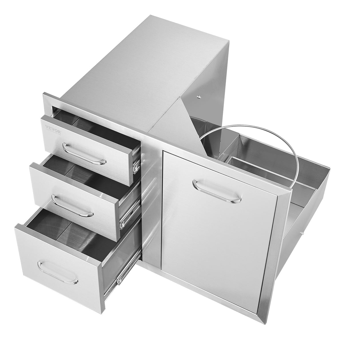 VEVOR Outdoor Kitchen Door and Triple Drawer Combo, 29.5 in Wide — view 10