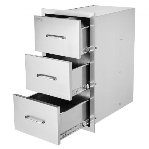 VEVOR Outdoor Kitchen Triple Drawers, 16 in Wide, Tall Storage Unit — view 0