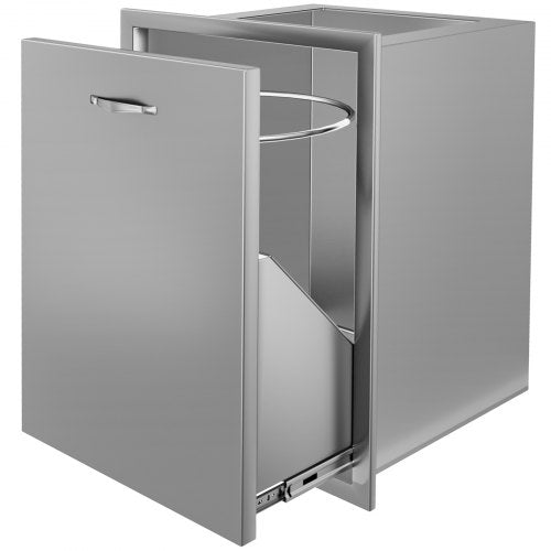 VEVOR Outdoor Kitchen Pull-Out Trash Drawer, 19.7 in Wide, Stainless Steel — view 0