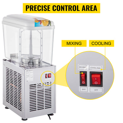 VEVOR Refrigerated Beverage Dispensers - view 28; beverages and bottle not included