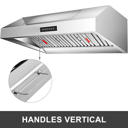 Example hood installation; hood not included