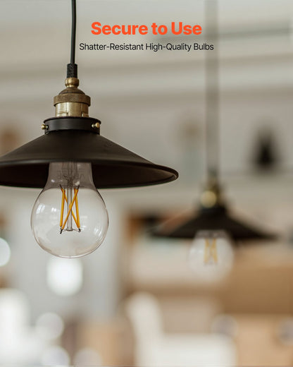 VEVOR 6 Pack Edison Bulbs LED, A19 Vintage Edison Light Bulbs, 4.5W Dimmable 450 Lumens, 2700K Warm White, E26 Base LED Filament Bulb, Antique Glass Style for Home, Bedroom, Office, Farmhouse,CRI80+ - ADSDP6GA1900P0T50001V6 - view 8