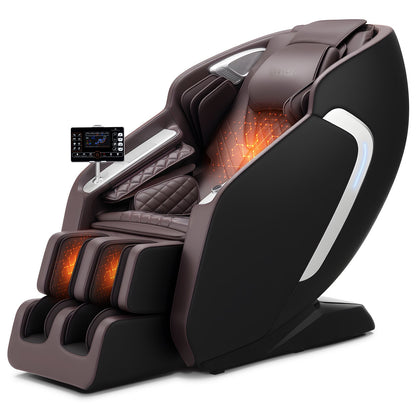 VEVOR Massage Chair,  4D Full Body Zero Gravity Recliner with SL Track, Yoga Stretch, AI Voice Control, Heat, Foot Roller, Retractable Pedal, 36 Airbags, LCD, Armrest Controls, Rolling Base - AMYLCDPFSAJAH6RAK001V1 - view 1
