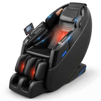 VEVOR Massage Chair, 4D Zero-Gravity Full Body Massage Chair with Extendable Footrest, Automatic Modes, Airbags, Waist & Leg Heating, Bluetooth Speaker, Touchscreen Control, for Home and Office Use - AMYLEDPBBSSL9VL3H001V1 - view 1