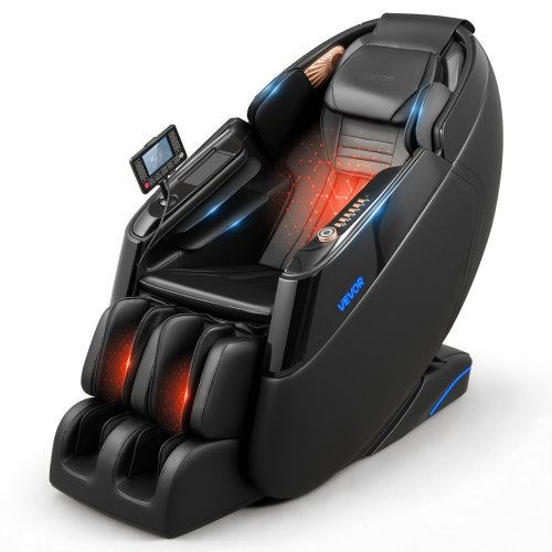 VEVOR Massage Chair, 4D Zero-Gravity Full Body Massage Chair with Extendable Footrest, Automatic Modes, Airbags, Waist & Leg Heating, Bluetooth Speaker, Touchscreen Control, for Home and Office Use - AMYLEDPBBSSL9VL3H001V1 - view 2
