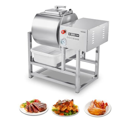 VEVOR Commercial Meat Tumbler Marinator, 40L Vacuum Tumbler Marinating Machine with Bidirectional Rotation and 3-Speed, Stainless Steel Vacuum Curing Machine for Chicken Pork Fish, Steak House - ARJ45LLD0000OBQB2V1 - view 2