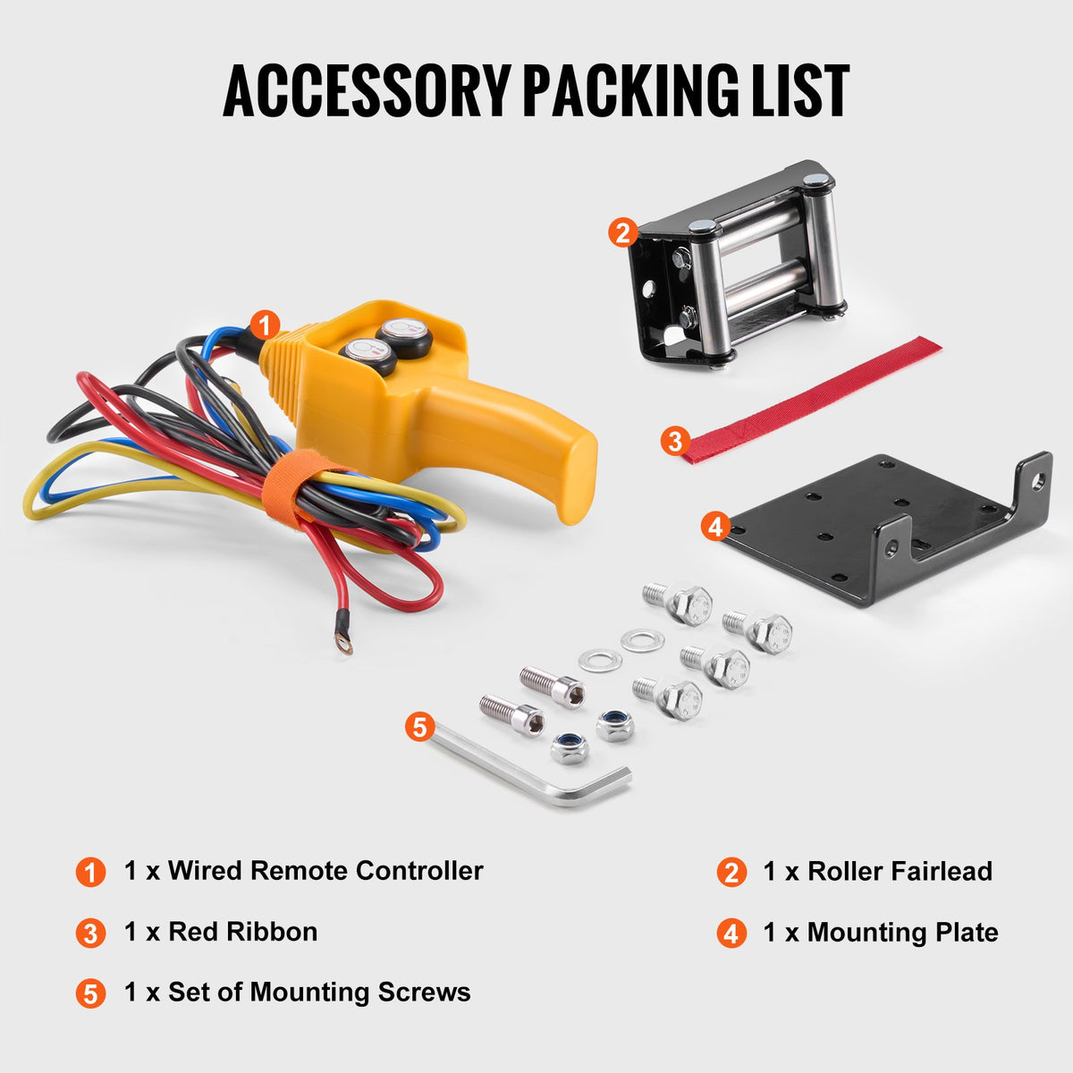 VEVOR Electric Winch, 2000 lb Line Pull Capacity, 12V DC ATV/UTV Winch with Φ5/32 in x 39 ft 7 Strands Steel Cable Roller Fairlead Wired Remote Control, IP55 Waterproof for Towing UTV ATV Off-Road - ATVGSSJP2000PXII1V9 - view 7