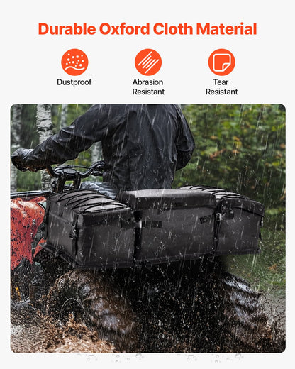 VEVOR ATV Rear Storage Bag, 50L ATV Rear Cargo Bag with Sponge Seat Cushion & Bottle Holder, 600D Oxford Cloth Rear Seat Gear Bag Fit Most ATVs with Rear Rack, Compatible with ATV, UTV, Can-Am Vehicle - ATVZBBRZDLBMNUTFBV0 - view 5