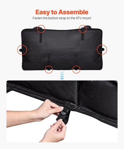 VEVOR ATV Rear Storage Bag, 50L ATV Rear Cargo Bag with Sponge Seat Cushion & Bottle Holder, 600D Oxford Cloth Rear Seat Gear Bag Fit Most ATVs with Rear Rack, Compatible with ATV, UTV, Can-Am Vehicle - ATVZBBRZDLBMNUTFBV0 - view 6