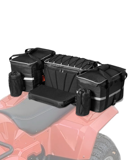VEVOR ATV Rear Storage Bag, 54L ATV Rear Cargo Bag with 16L Cooler Insulated Bag, 600D Oxford Cloth Storage Rear Rack Seat Bag Fit Most ATVs with Rear Rack, Compatible with ATV, UTV, Can-Am Vehicles - ATVZBBRZNJBB89GBJV0 - view 1