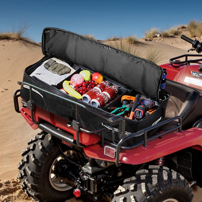VEVOR ATV Rear Storage Bag, 60L ATV Rear Cargo Storage Bag with Backrest & Waterproof Cover, 600D Oxford Cloth Rear Seat Gear Bag Fit Most ATVs with Rear Rack, Compatible with ATV, UTV, Can-Am Vehicle - ATVZBBRZNL74NVXW7V0 - view 9