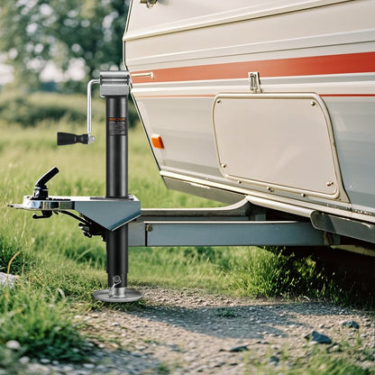 VEVOR A-Frame Trailer Jack, 5000 lbs Dynamic Load Capacity, Trailer Jack Stand with Handle & Rectangular Footpad, 15-inch Vertical Travel, Suitable for RV, Horse, Utility Trailers, Yacht Trailers - AXLSTCQJDSYKAZ99C001V0 - view 9