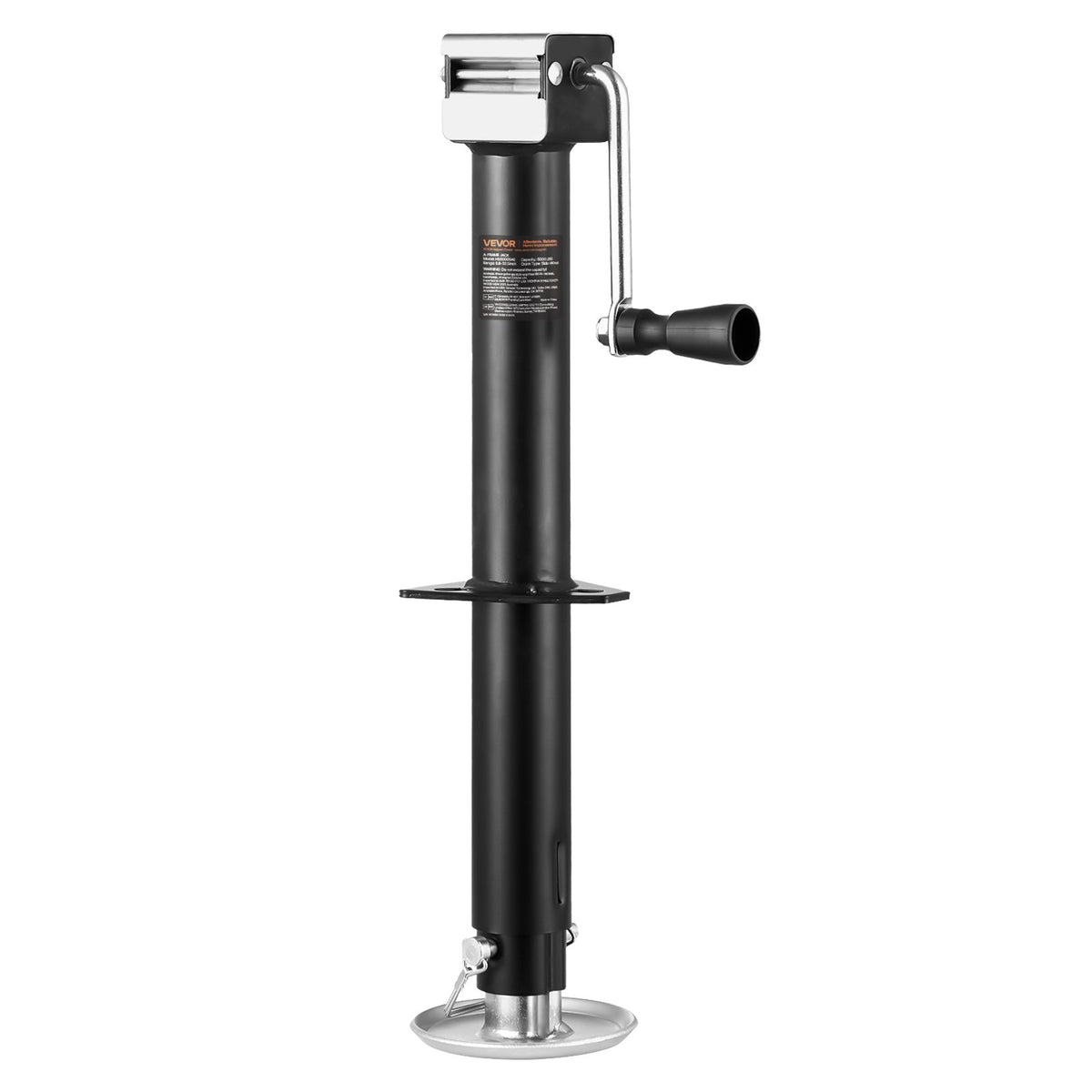 VEVOR A-Frame Trailer Jack, 5000 lbs Dynamic Load Capacity, Trailer Jack Stand with Handle & Rectangular Footpad, 15-inch Vertical Travel, Suitable for RV, Horse, Utility Trailers, Yacht Trailers - AXLSTCQJDSYKAZ99C001V0 - view 10