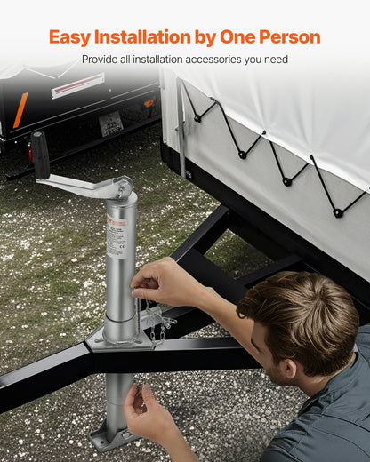 A Frame Trailer Jack Bolt on Trailer Tongue Jack 2000 lbs 14.2" Travel - AXLSTCQJDSYKLOCI8V0 - view 4