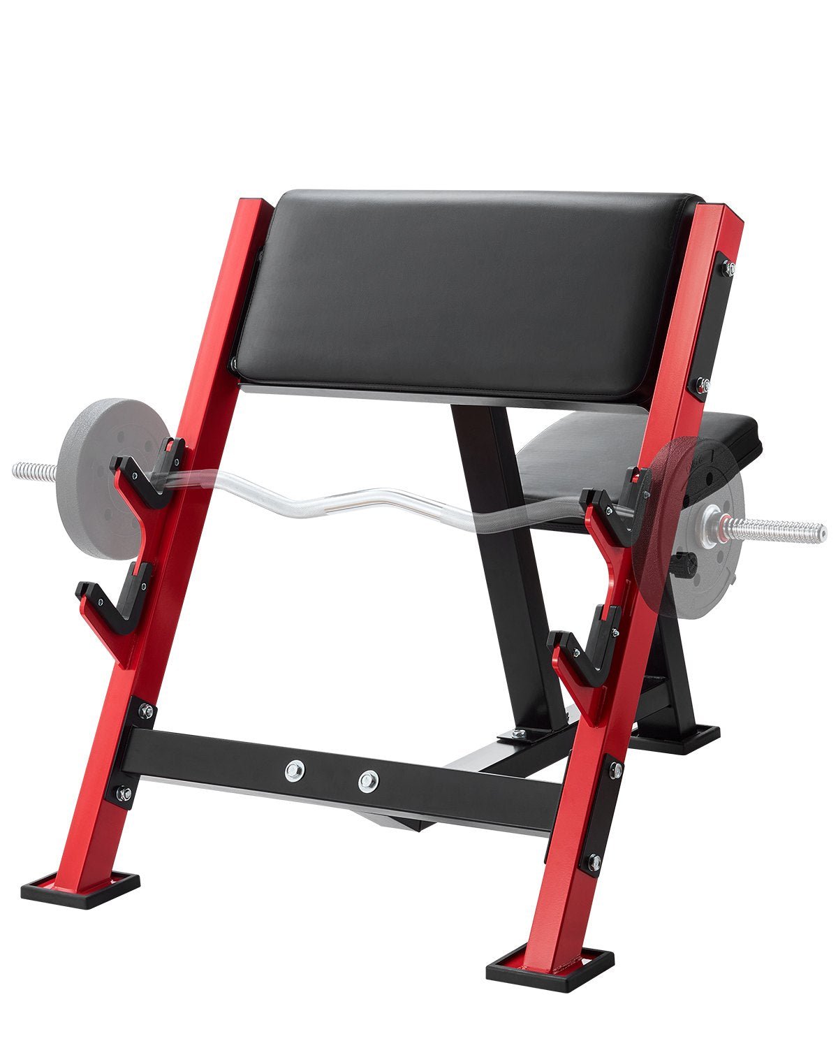 VEVOR Preacher Curl Bench, Strength Training Benches, Max load 660 LBS Home Gym Fitness Equipment, Seated Arm Isolated Barbell Dumbbell Bicep Station, Adjustable Weight Bench with Bar Holders - AXMSYKDJGDBKCAT1TV0 - view 1