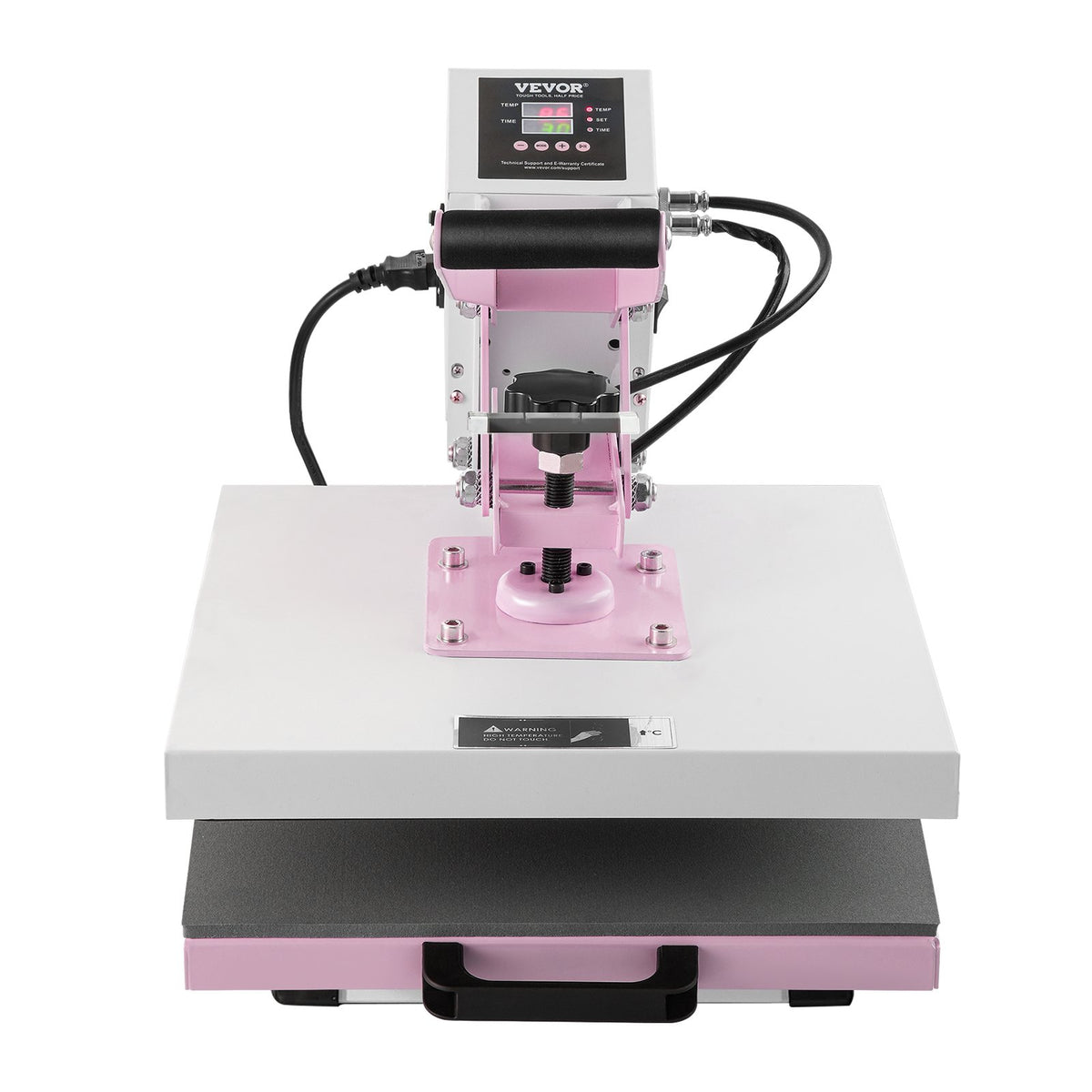 VEVOR Heat Press, 15 x 15 inch Digital Heat Press Machine, Slide Out Heat Transfer Machine, Fast and Even Heating, 2-Layer Insulation Cotton, Heat Transfer Machine for T-Shirts/Pillows/Bags, Pink - AYPBSTHJP15152NXKV1 - view 1