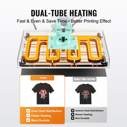 VEVOR Heat Press, 15 x 15 inch Digital Heat Press Machine, Slide Out Heat Transfer Machine, Fast and Even Heating, 2-Layer Insulation Cotton, Heat Transfer Machine for T-Shirts/Pillows/Bags, Green - AYPBSTHJP15156436V1 - view 4