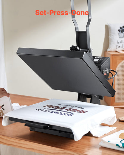 VEVOR Heat Press, 15 x 15 inch Heat Press Machine for T-shirts, Fast and Even Heating, Easy to Use, High Pressure for Digital Industrial-Quality Sublimation Printer for Transfer Vinyl, T-shirt, Black - AYPBSTHJPZGSB4RX5V1 - view 7