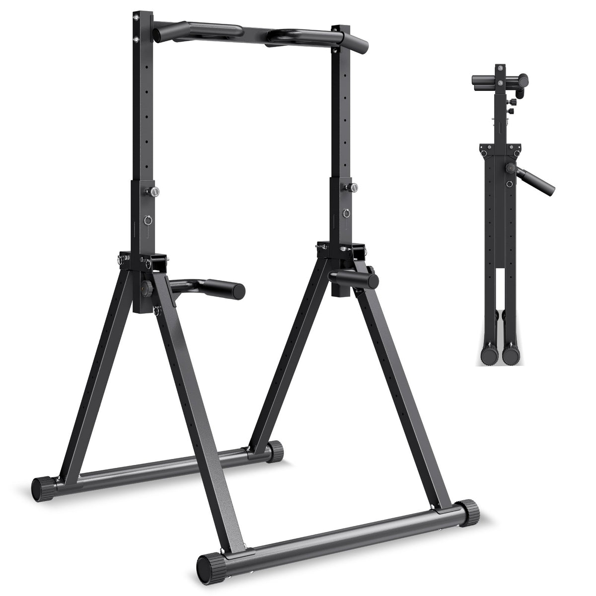 VEVOR Pull Up Bar, 330LBS Capacity Portable Pullup Bar Station, Pullup Bars Free Standing with Triangular Structure & Heavy-Duty Steel Tube, 9 Level Height Adjustment Gravity Fitness for Arms, Back - AZXKZDYTXSJKFJJNV001V0 - view 1