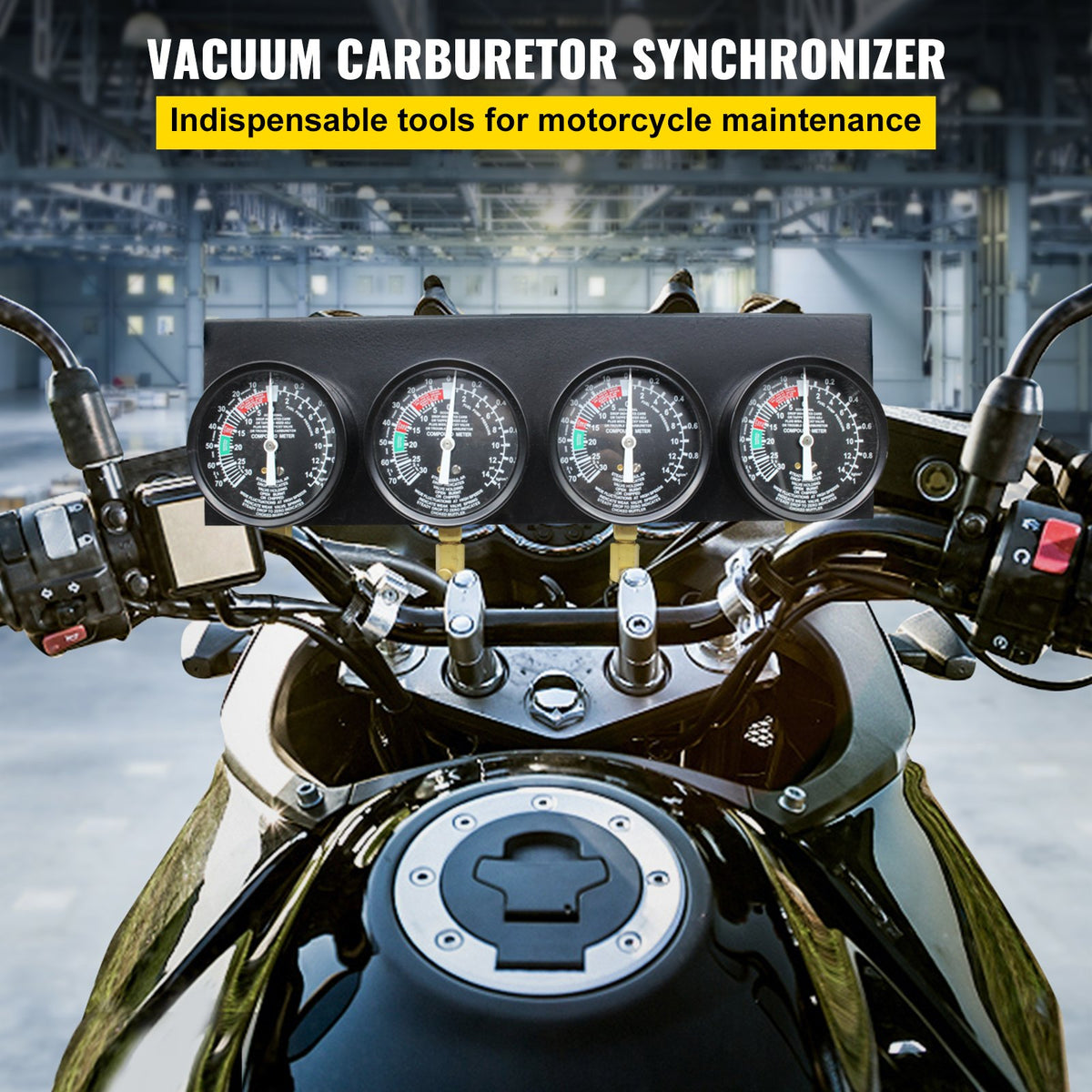 Bestauto Fuel Vacuum Carburetor Synchronize Tool Kit Fuel Vacuum Carburetor Synchronizer carb sync Gauge Set with Rubber Hose - B100132SLZKB00001V0 - view 2