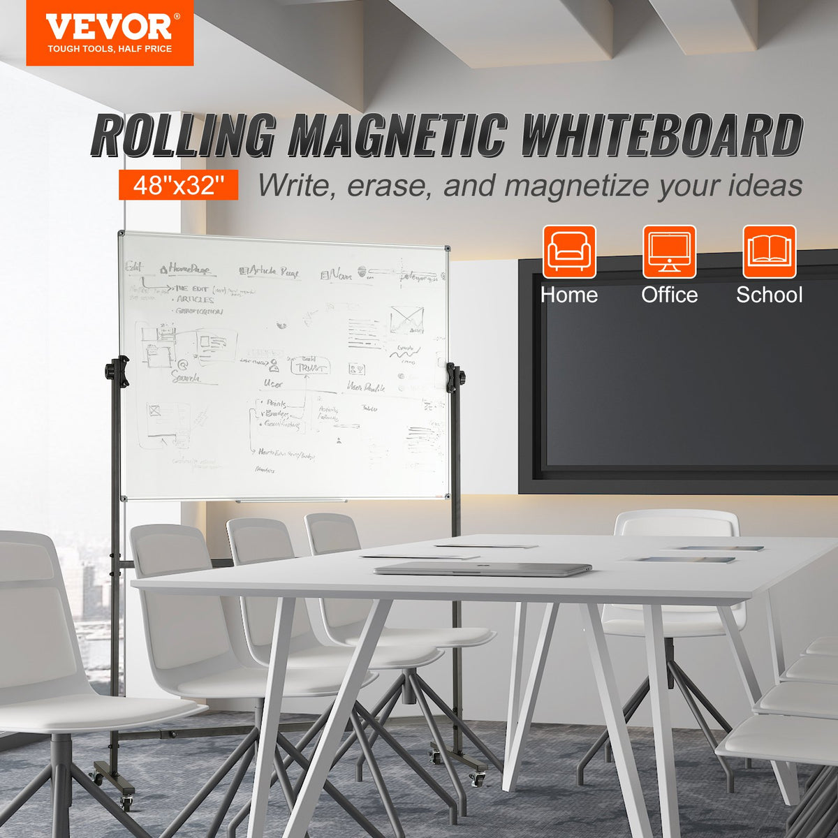 VEVOR Whiteboard - Select Your Configuration - BB4832YCDLYDVRU6FV0 - view 2