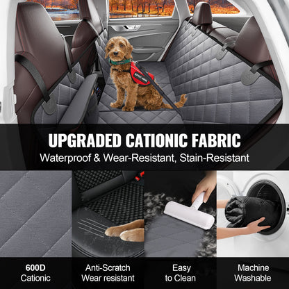 VEVOR Back Seat Extender for Dogs,Dog Hammock for Car Back seat,Waterproof Hard Bottom Dog Car Seat Cover for Back Seat 54"x24",Supports 400lbs with Mesh Window and Storage Pocket for Car, SUV - BBDX5424INJCRJ9PJV0 - view 6