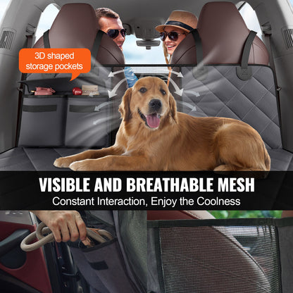 VEVOR Back Seat Extender for Dogs,Dog Hammock for Car Back seat,Waterproof Hard Bottom Dog Car Seat Cover for Back Seat 54"x24",Supports 400lbs with Mesh Window and Storage Pocket for Car, SUV - BBDX5424INJCRJ9PJV0 - view 7
