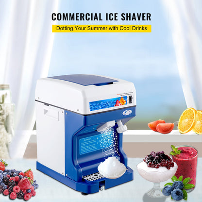 VEVOR 110V Electric Shaved Ice Machine 250W Snow Cone Maker Tabletop with Adjustable Ice Texture, Ice Shaving Machine 265LBs/hr for Home and Commerical Use - BBJ168SY000000001V1 - view 2