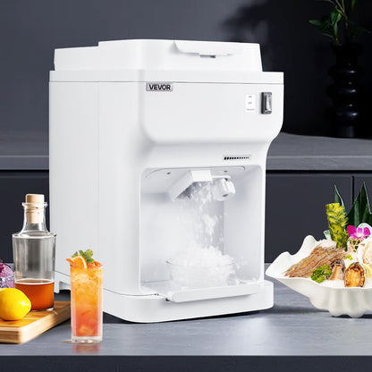 VEVOR Commercial Ice Shaver Crusher, 220lbs Per Hour Electric Snow Cone Maker with 4L Ice Cube Box, 350W 1500RPM Tabletop Shaved Ice Machine for Parties Events Bar, Home and Commercial Use (White) - BBJBS350WBDHFCMJM001V1 - view 9