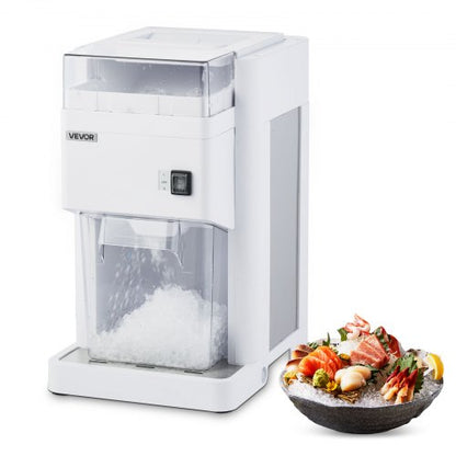 VEVOR Commercial Ice Shaver Machine, 1.91QT /1.8L Large Electric Ice Cube Crusher Shaved Maker with 300W Premium Motor, Stainless Steel Blades, for Bar Mixing Seafood Preservation Home Party, White - BBJBS5L400WDAP48J001V1 - view 2