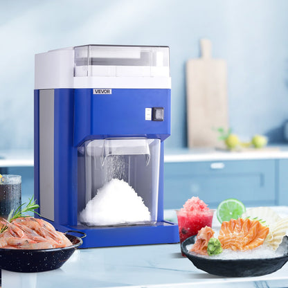 VEVOR Commercial Ice Shaver Machine, 1.91QT /1.8L Large Electric Snow Cone Machine, Fine & Fluffy with 300W Motor, Stainless Steel Blades, Shaved Ice Maker for Dessert Shop Home Party Restaurant, Blue - BBJLB18L400WY0VEZ001V1 - view 9