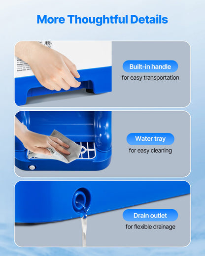 VEVOR Commercial Ice Shaver Crusher, 286lbs Per Hour Electric Snow Cone Maker with 2L Ice Cube Box, 250W 1500RPM Tabletop Shaved Ice Machine for Parties Events Snack Bar, Home and Commercial Use (Blue) - BBJLB250WBDH8T611001V1 - view 7
