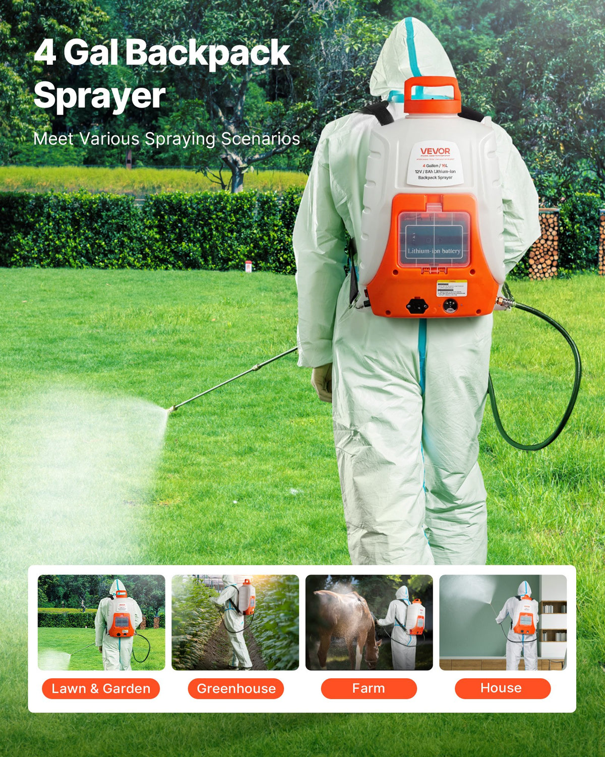 VEVOR Battery Powered Backpack Sprayer - Select Your Configuration - BBPPPPE416L12HNJ1V1 - view 2