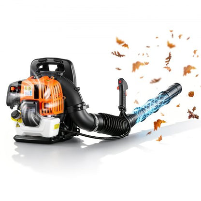 VEVOR Backpack Leaf Blower, 43CC 2-Stroke Engine Gas Powered Leaf Blower with 1.38L Fuel Tank, 447 CFM Air Volume, 150 MPH Air Speed, Ideal for Lawn Care, Leaves Cleaning, Yard Debris & Snow Removal - BBSRYCYJ43CCL8PTI001V0 - view 2
