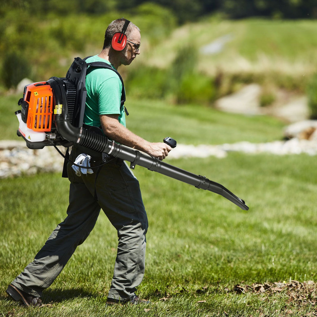 VEVOR Backpack Leaf Blower, 52CC 2-Cycle Leaf Blower with 1.37L Fuel Tank, 480CFM Air Volume 175MPH Speed, Ideal for Lawn Care, Leaf Cleaning, and Snow Removal - BBSRYCYJ52CC3SVF9V0 - view 9