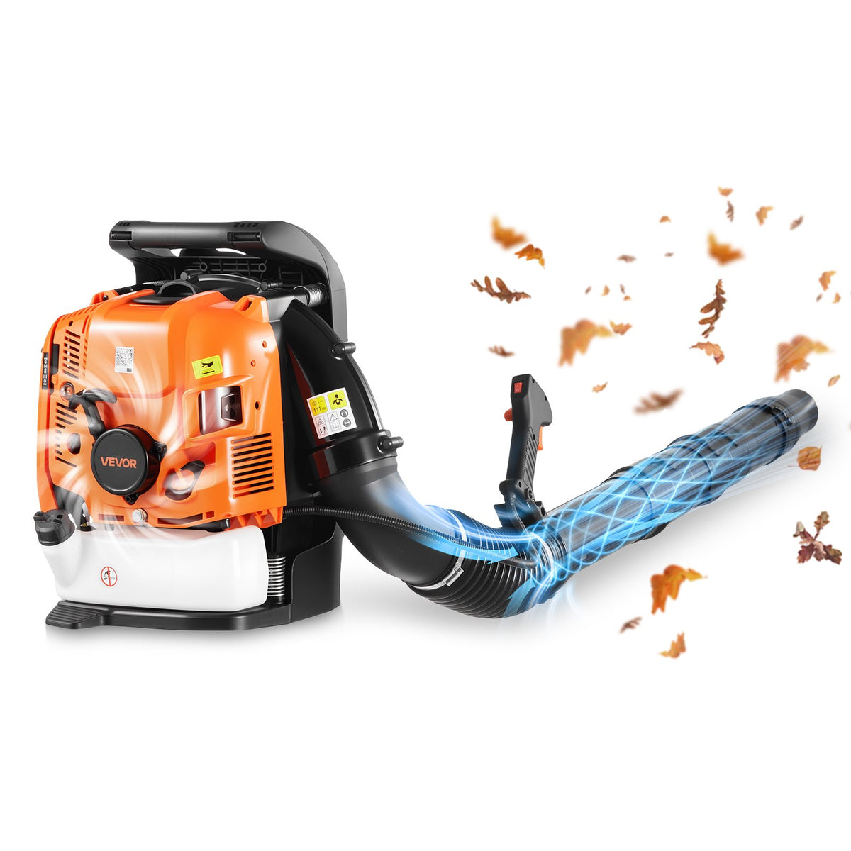 VEVOR Backpack Leaf Blower, 75.6CC 4-Stroke Engine Gas Powered Leaf Blower with 1.8L Fuel Tank, 615 CFM Air Volume, 179 MPH Air Speed, Ideal for Lawn Care, Leaves Cleaning, Yard Debris & Snow Removal - BBSRYCYJ756CV9ZOF001V0 - view 1