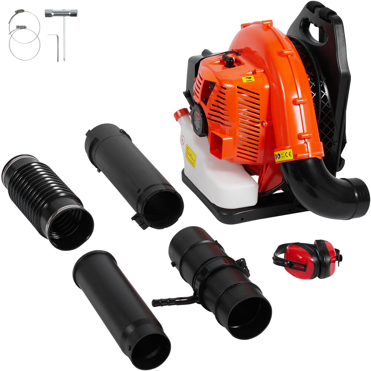 VEVOR Backpack Leaf Blower, 79CC 2-Cycle Gas Leaf Blower with 3L Fuel Tank, 930CFM Air Volume 184MPH Speed, Ideal for Lawn Care, Leaf Cleaning, and Snow Removal - BBSRYCYJ79CCQTKKMV0 - view 10
