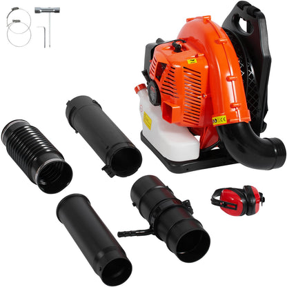 VEVOR Backpack Leaf Blower, 79CC 2-Cycle Gas Leaf Blower with 3L Fuel Tank, 930CFM Air Volume 184MPH Speed, Ideal for Lawn Care, Leaf Cleaning, and Snow Removal - BBSRYCYJ79CCQTKKMV0 - view 10