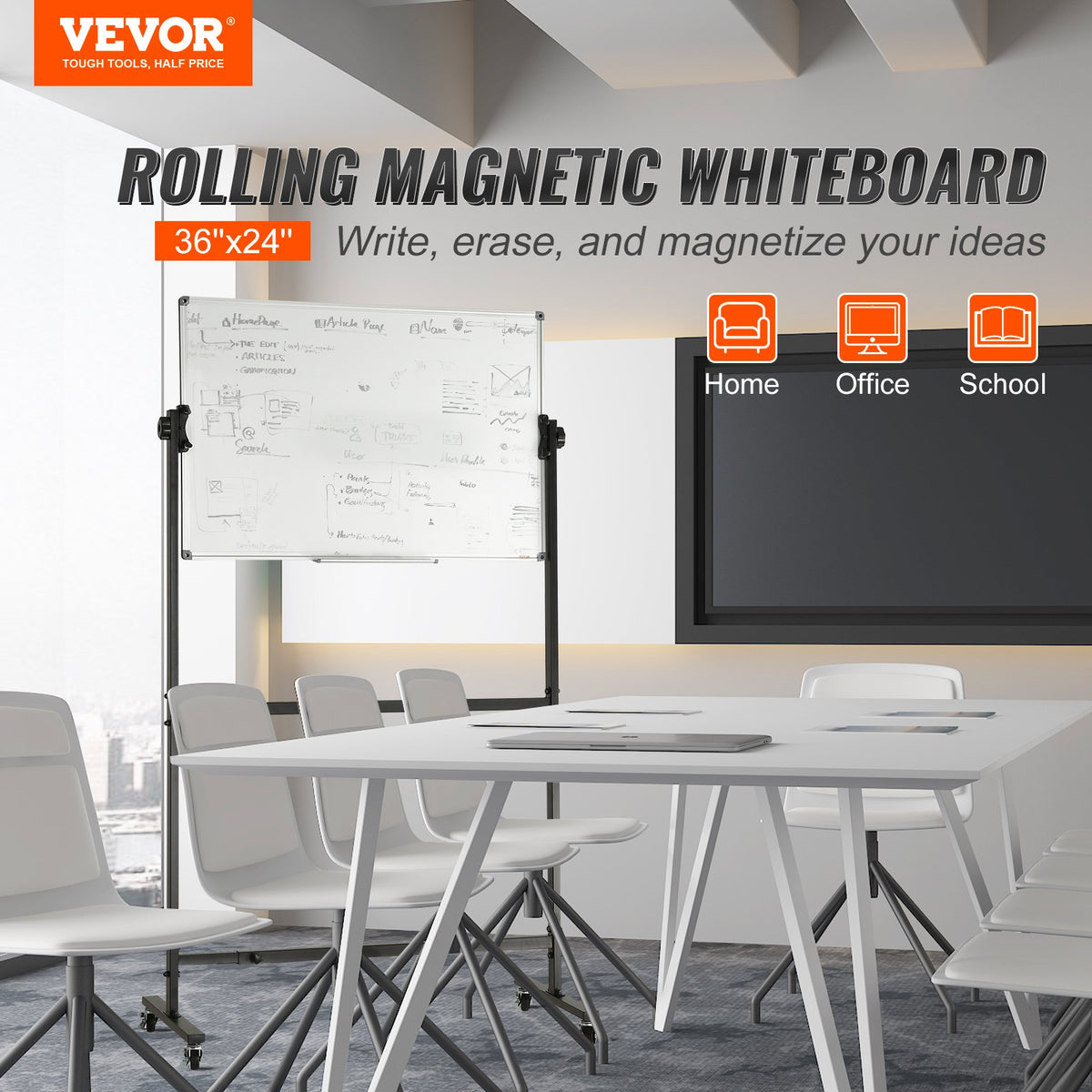 VEVOR Whiteboard - Select Your Configuration - BBYCDL3624ABSW8OMV0 - view 2