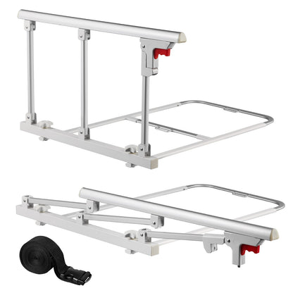 VEVOR Foldable Bed Rail for Elderly, 28 in Bedside Assist Rail with Fixing Strap, Adjustable Height Pipe Bedside Cane, High-Strength Metal Senior Bed Bar, Hand Guard Grab Fits King, Queen, Full, Twin - BCBSBCBSKZD7D6RFJ001V0 - view 1