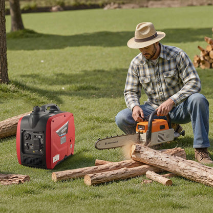 VEVOR Inverter Generator, 2900W Peak Watt Quiet Inverter Generator, Portable Inverters Generators for Home Use, Gas Powered, Compact and Lightweight Design - Stable Power, CO Sensor, Long Run Time - BCGBPFDJJYSD5HQKP001V5 - view 9