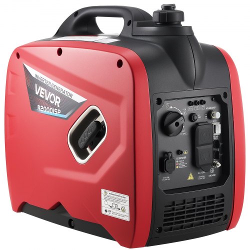 VEVOR Inverter Generator, 2900W Peak Watt Quiet Inverter Generator, Portable Inverters Generators for Home Use, Gas Powered, Compact and Lightweight Design - Stable Power, CO Sensor, Orange/Black - BCGBPFDJJYSD7X2LU001V5 - view 2