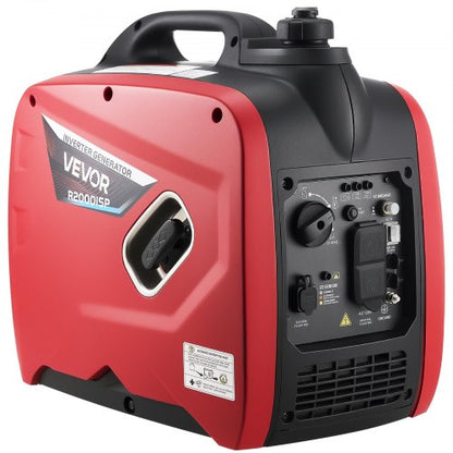 VEVOR Inverter Generator, 2900W Peak Watt Quiet Inverter Generator, Portable Inverters Generators for Home Use, Gas Powered, Compact and Lightweight Design - Stable Power, CO Sensor, Orange/Black - BCGBPFDJJYSD7X2LU001V5 - view 2