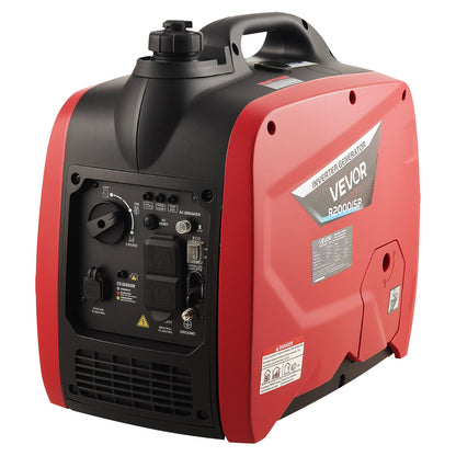 VEVOR Inverter Generator, 2900W Peak Watt Quiet Inverter Generator, Portable Inverters Generators for Home Use, Gas Powered, Compact and Lightweight Design - Stable Power, CO Sensor, Orange/Black - BCGBPFDJJYSD7X2LU001V5 - view 10