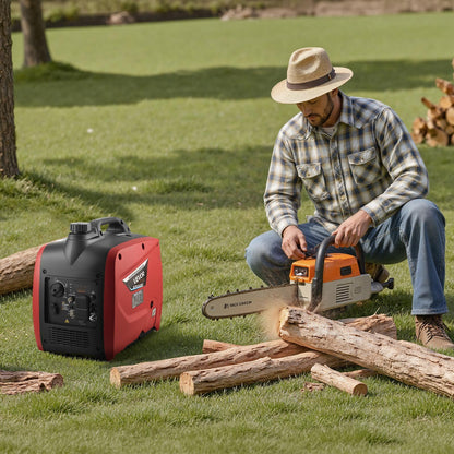 VEVOR Inverter Generator, 2300W Rated Power Quiet Inverter Generator, Portable Inverters Generators for Home Use, Gas Powered, Compact and Lightweight Design - Stable Power, CO Sensor, Long Run Time - BCGBPFDJJYSDE1SV9001V5 - view 9