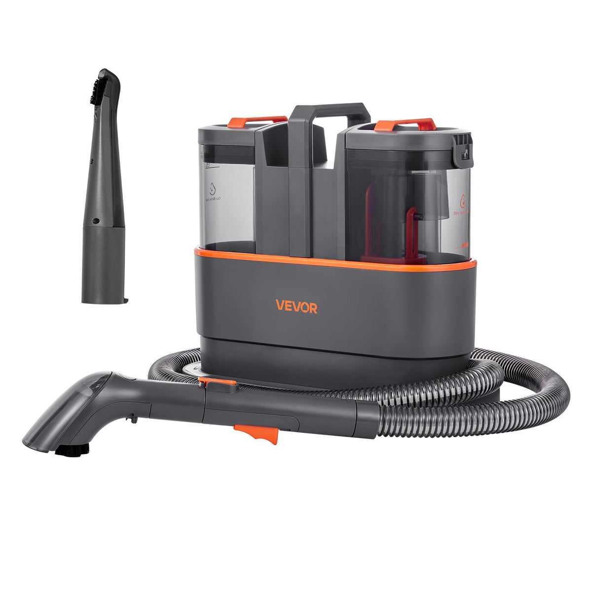 VEVOR Carpet Cleaner Machine, 50.72 oz Clean Water Tank & 27.05 oz Dirty Water Tank, Portable Upholstery Shampooer, 11.5Kpa Handheld Furniture Extractor, Spot and Stain Deep Cleaner for Rug Couch Car - BCGBXSDTQXJY9ES2J001V1 - view 1